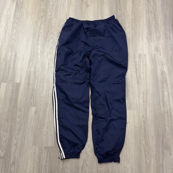 Vintage Adidas Windbreaker Track Pants Men's 2XL XXL Blue Striped Cuffed 90s - Picture 8 of 11
